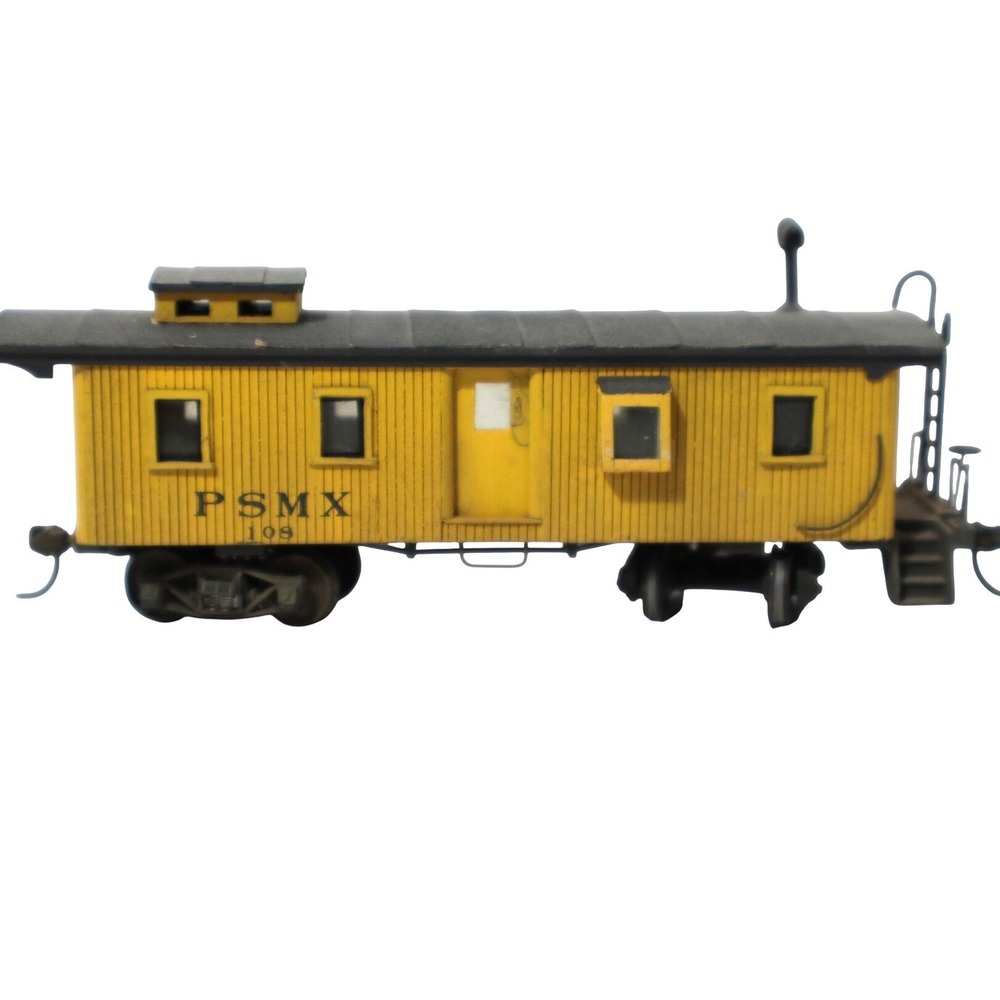 HO Scale PSMX 109 LC&W Yellow Caboose Model Train Rolling Stock TZ8